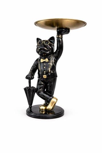 Beeld, bulldog cool sculptuur - 26 cm - polyresin