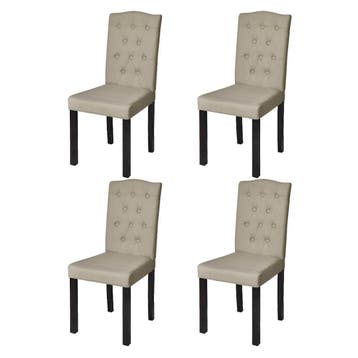 vidaXL Eetkamerstoelen 4 st stof camel, Huis en Inrichting, Verzenden, Nieuw