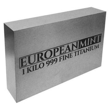 European Mint - Bar - Titanium - 1 kg zuiver titaniumstaaf