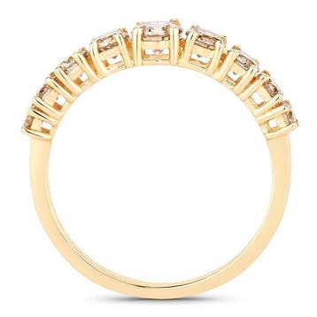Ring - 14 karaat Geel goud - 1.00ct. tw. Diamant, Nieuw