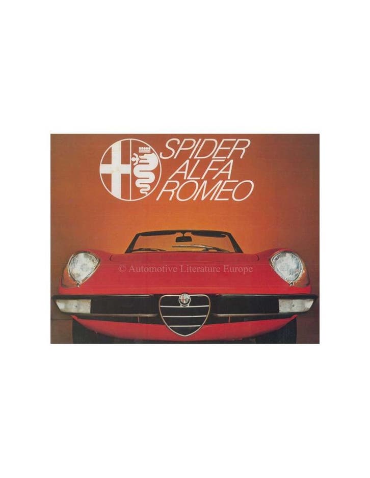 1977 ALFA ROMEO SPIDER BROCHURE NEDERLANDS, Livres, Autos | Brochures & Magazines, Enlèvement ou Envoi
