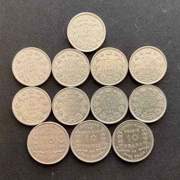 Belgique. Albert Ier. 5 Francs België – Albert I – Lot van