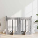 vidaXL Hondenhek met standaarden 4 pcs Grijs sonoma 60 x 80, Verzenden
