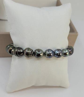 Zonder minimumprijs - Armband 8,3×10,3 mm pauwengroene, Nieuw