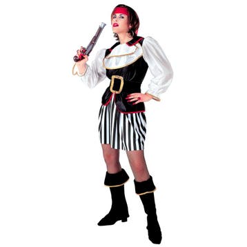Piraat Kostuum Zwart Wit Dames, Kleding | Dames, Verzenden, Nieuw