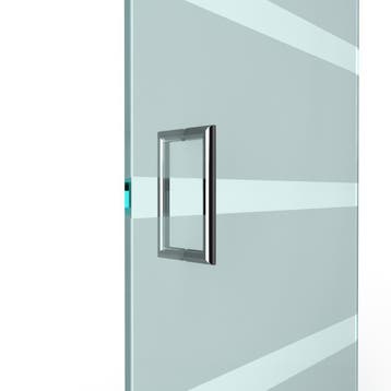 U-greep rond voor glazen deur ø 25mm - L: 325x300mm - chroom, Doe-het-zelf en Bouw, Deuren en Vliegenramen, Verzenden, Nieuw