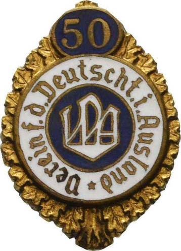 Ohne Jahr Organisationsabzeichen Verein fuer das Deutscht..., Verzenden