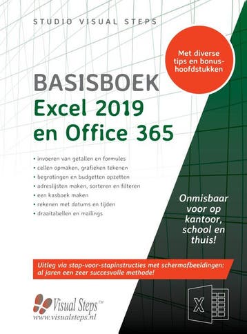 Basisboek Excel 2019,2016 en Office 365 9789059054950, Verzenden, Zo goed als nieuw, Studio Visual Steps