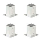 vidaXL Paalankers 4 st 91 mm gegalvaniseerd metaal, Verzenden