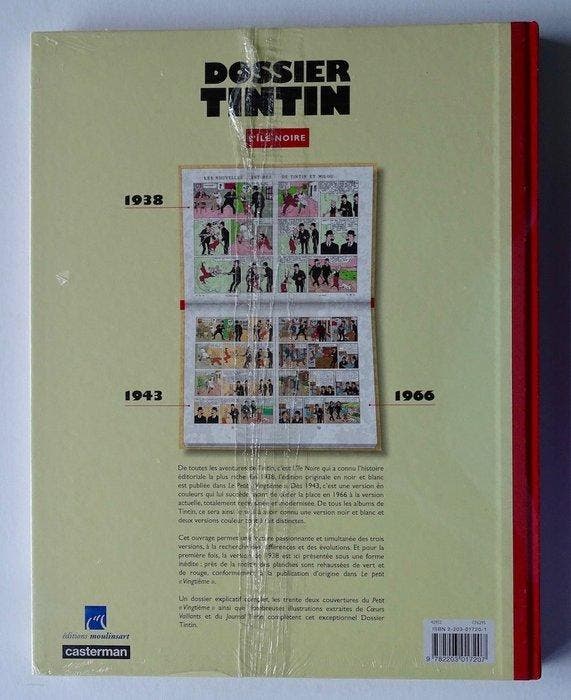 Tintin - Dossier Tintin, lîle noire - 1 Album - Eerste druk, Livres, BD