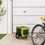 vidaXL Hondenfietstrailer oxford stof en ijzer groen en, Verzenden