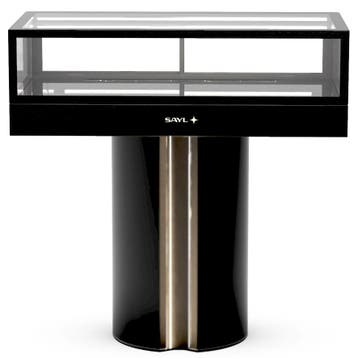 Neutrale Vitrine | INTEGRA T | Zwart | 1 Niveau |, Verzenden