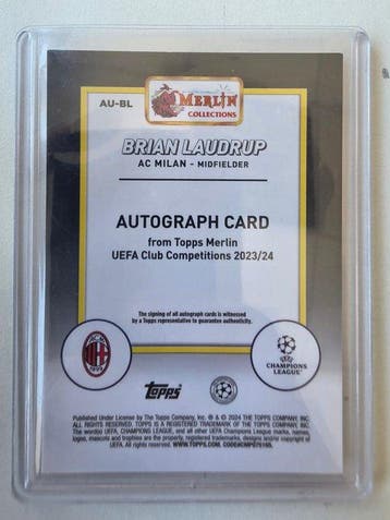 2023/24 Topps Merlin Brian Laudrup Gesigneerde kaart, Topps