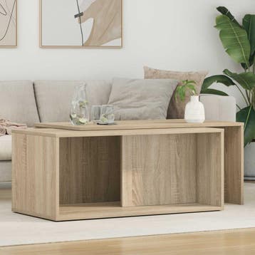 vidaXL Koffietafel Set 2 st Sonoma Eik 90 x 48 x 40 cm, Verzenden