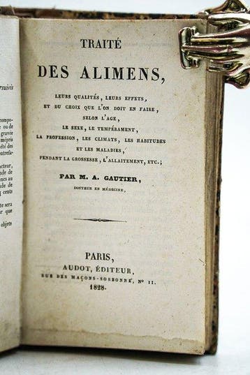 M. A. Gautier - Traité des aliments, leurs qualités, leurs