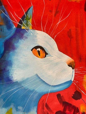 Frank 111 x 122 cm - Gatos: El Eco del Color