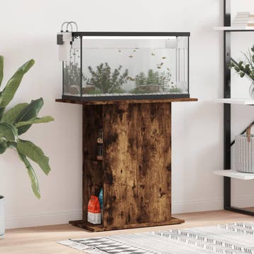 vidaXL Aquariumstandaard 75x36x72,5 cm bewerkt hout gerookt, Verzenden