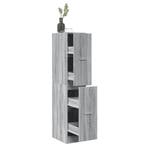 vidaXL Apothekerskast 30x41x144,5 cm bewerkt hout grijs, Verzenden, Nieuw
