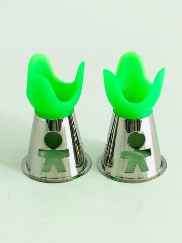 Alessi - Kong Kong - Eierdopje (2) - Girotondo - Staal,