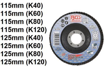Bgs Technic Flap Disc, diameter 115 mm, Graanmaat 40, Verzenden, Nieuw
