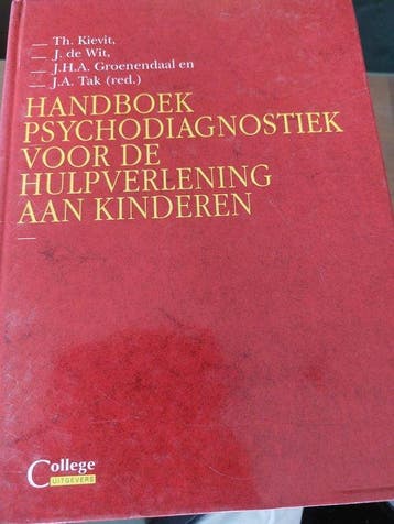 Handboek psychodiagnostiek voor de hulpverlening aan, Verzenden, Gelezen, Th. Kievit