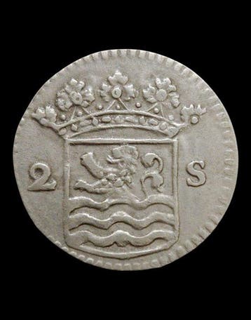 Nederland, Zeeland 2 Stuivers (Silver) 1736 Double, Postzegels en Munten