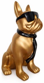 Gouden Hond met Zonnebril – 40 cm, Verzenden