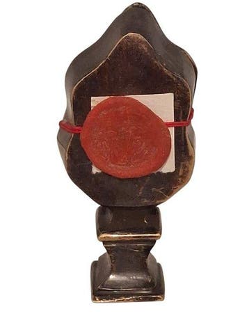 Reliekhouder - Glas, Brons, Textiel - 20e eeuw -
