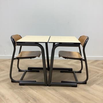 complete schoolset Ahrend 10 stoelen + 10 tafels, Antraciet