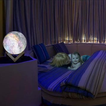 3D RGB Sterren Maan Galaxy Lamp 20cm met Afstandsbediening -, Verzenden, Nieuw