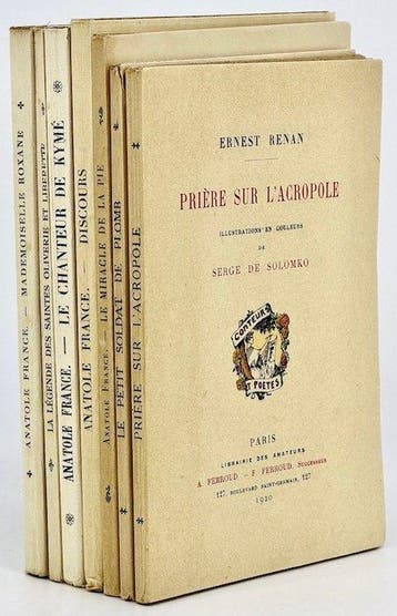 Anatole FRANCE, Ernest RENAN / Gustave-Adolphe MOSSA,