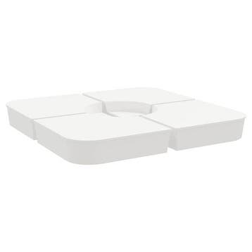 Set 4 dalles lestage parasol 100kg - Blanc - Retour clien..., Verzenden