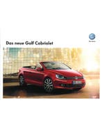 2011 VOLKSWAGEN GOLF CABRIOLET BROCHURE DUITS, Nieuw