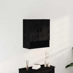 vidaXL Wandkast Zwart Eiken 60 x 31 x 70 cm Bewerkt hout, Huis en Inrichting, Verzenden, Nieuw