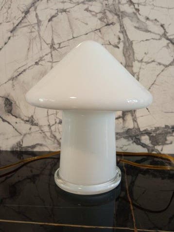 Lampe de table - Verre - Lampe champignon des années