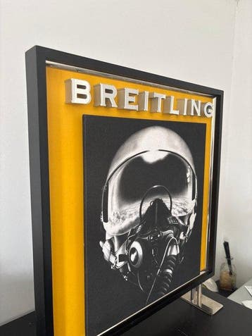 Breitling-winkelnaambord - Reclamebord - Hout, Antiek en Kunst