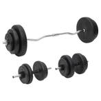 vidaXL Halterset met gewichten 60 kg, Verzenden
