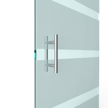 T-greep voor glazen deur ø 25mm - L: 300x200mm - RVS, Doe-het-zelf en Bouw, Verzenden, Nieuw
