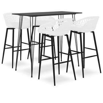 vidaXL 5-delige Barset zwart en wit, Verzenden