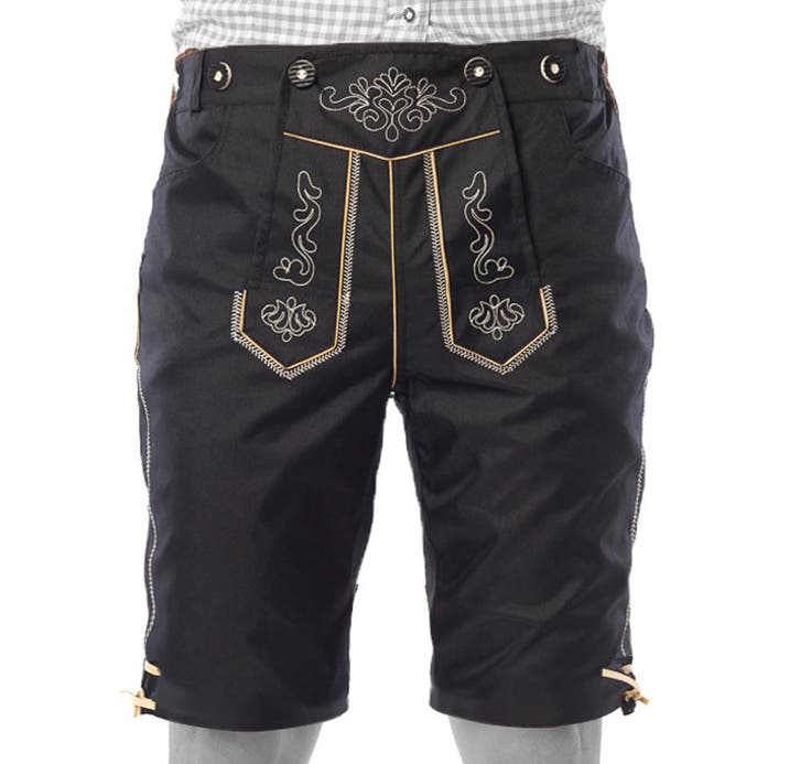 Lederhose Kort Zwart en Bretels, Kinderen en Baby's, Carnavalskleding en Verkleedspullen, Nieuw, Verzenden