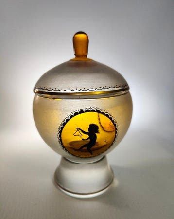 Lobmeyer - Josef Löhnert, Steinschönau? - Vase avec, Antiek en Kunst