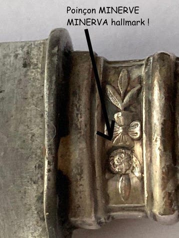 Bestekset - .950 zilver - Massief zilver Minerve, Antiek en Kunst