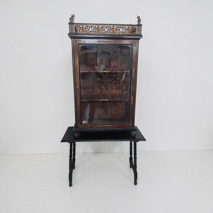 Vitrinekast - Hout, Antiquités & Art, Antiquités | Meubles | Chaises & Canapés
