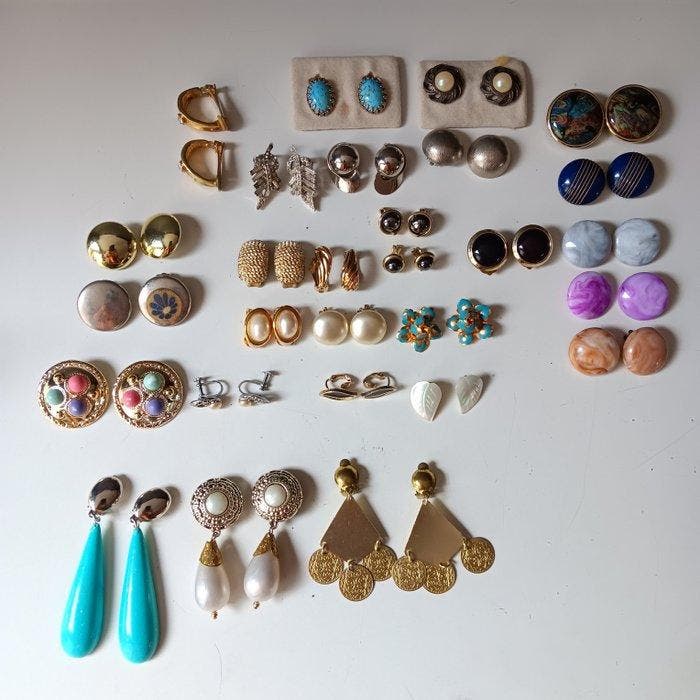 Themacollectie - Vintage clip-oorbellen, Antiek en Kunst, Antiek | Speelgoed