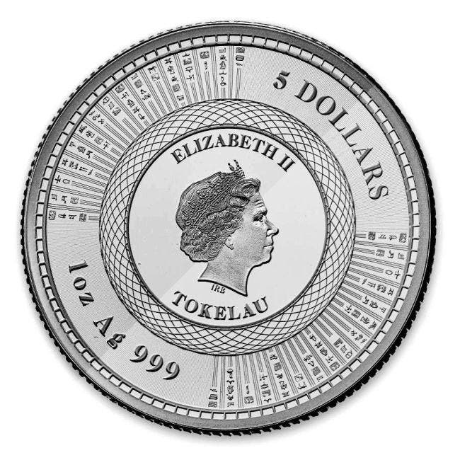 Tokelau. 5 Dollars 2020 1 oz $5 NZD Tokelau Silver Vivat, Timbres & Monnaies, Métaux nobles & Lingots