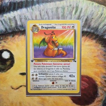 Pokémon Card - Dragonite Fossil 19/62 First edition - WOTC