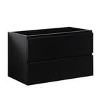 Wastafelkast Angela 80 x 48 cm Zwart Hangend Wastafelmeubel, Verzenden