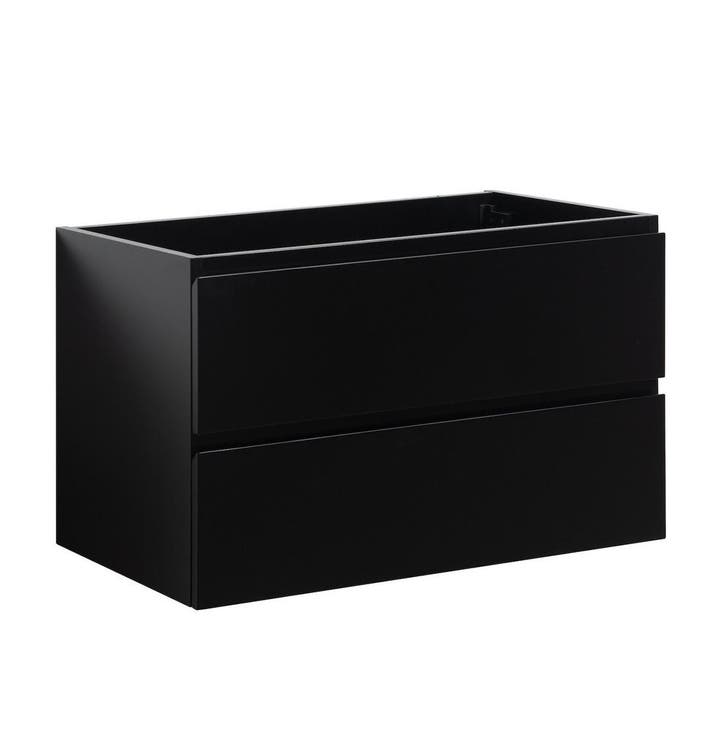 Wastafelkast Angela 80 x 48 cm Zwart Hangend Wastafelmeubel, Huis en Inrichting, Badkamer | Badkamermeubels, Nieuw, Verzenden