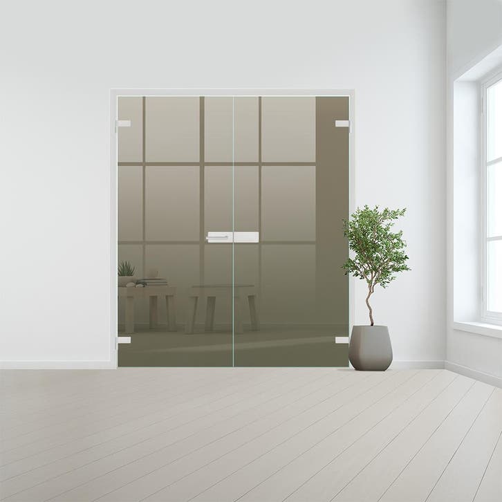 Glazen dubbele binnendeur voor opdek kozijn aluminium beslag, Bricolage & Construction, Vitres, Châssis & Fenêtres, Envoi