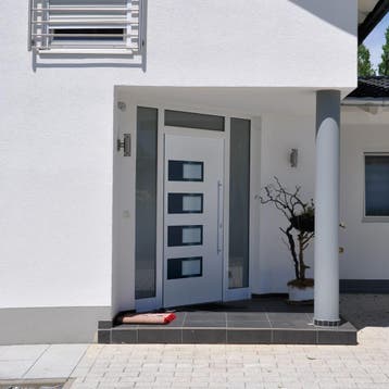 vidaXL Voordeur 100x200 cm aluminium en PVC wit, Doe-het-zelf en Bouw, Verzenden, Nieuw